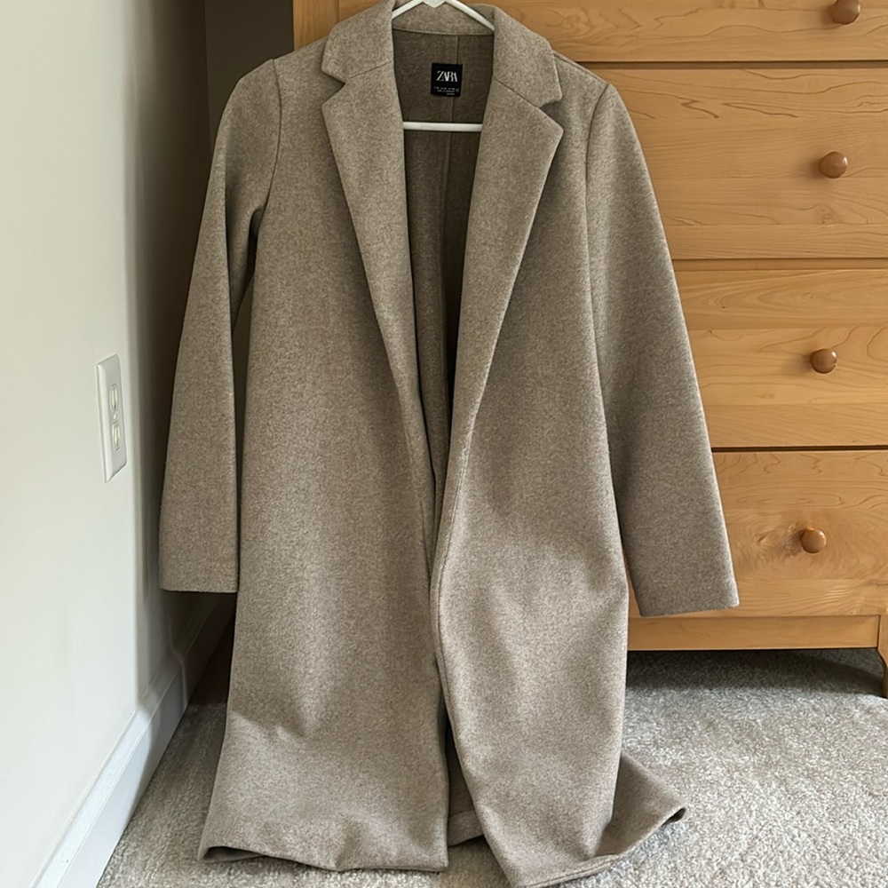 Zara Long Beige Coat